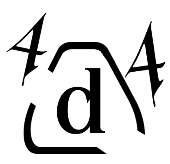 The original 4d4 tabletop system mark from the Quick Start Guide